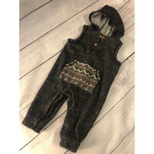 Hooded Sleeveless Sweatshirt Romper 12M